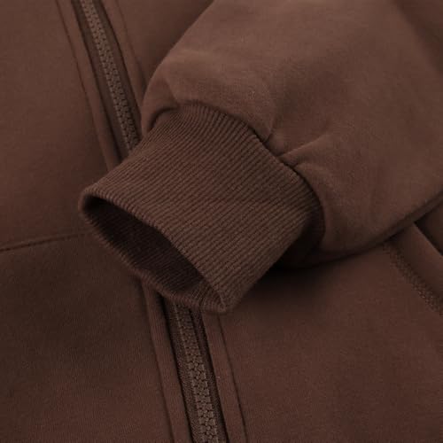 Image of Spring&Gege Youth Solid Fleece Hoodies Soft Full Zip Hooded Sweatshirts for Children (3-12 Years)