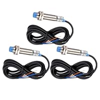 3 Stück M8 Induktiver Näherungssensor Schalter Nicht Schildtyp LJ8A3-2-Z/BX Detektor 2mm 12-24VDC 200mA NPN Normalerweise Offen(NO) Induktiver Näherungsschalter 3 Draht