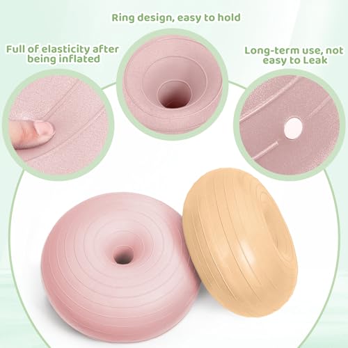 Image of Lewtemi 1 /2 /3 Pcs Flexible Seating for Classroom Elementary 20 Inch Yoga Ball Chair for Kids Wobble Chair for Sensory Kids Large Donut Ball Seats with Inflator for School Office