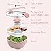 Bentgo Salad Container - 54 oz Bowl with 4-Compartment Toppings Tray, Dressing Container, Reusable Fork, BPA-Free Lunch Box for Meal Prep & Food Storage; Removable Bento Tray (Blush Marble)