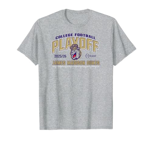 James Madison Dukes College Football Playoff CFP 25-26 Gray T-Shirt