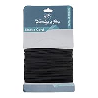 Trimming Shop 7mm De Large Noir Élastique Ruban Pour La Couture Et Loisirs Créatifs - Bobine De Élastique Plat Bande Pour Tissu - Élastique Cordon