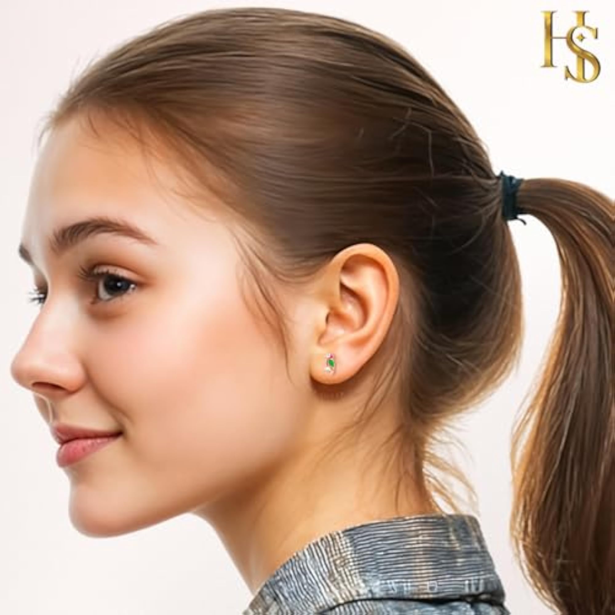 Women's 925 Enamel Parrot Stud Earrings