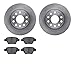 Dynamic Friction Company Rear Brake Rotors with 5000 Euro Ceramic Brake Pads 6602-74161