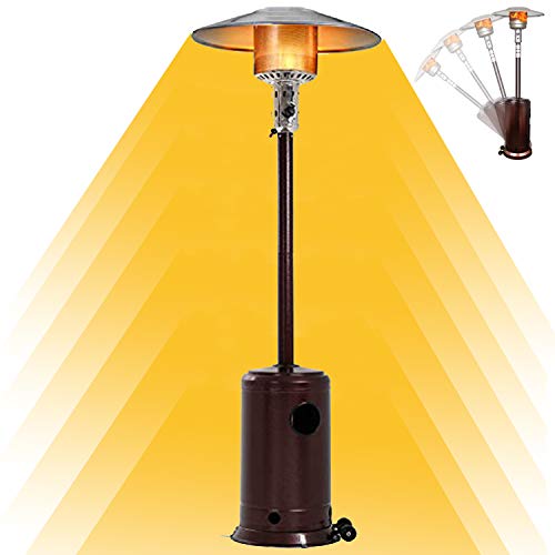 JINGOU Patio Heater 48000 BTU Propane Stainless Steel Outdoor Heater