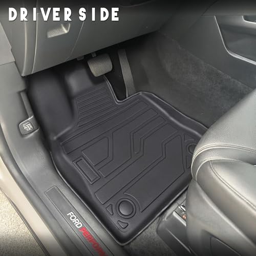 Image of KARPAL Floor Mats for 2020-2025 Ford Explorer (Fit 6 & 7 Seat), Custom Fit TPE All Weather Ford Explorer Accessories 1st & 2nd & 3th Row Floor Liner & Trunk Mat with Backrest Mat