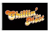 Yerchic Chillin The Most Flag Flag Banner 3 * 5ft for Garage Indoor Room Man Cave Wall Decoration