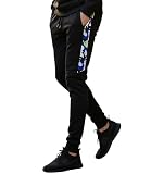 SCREENSHOT SPORTS-P11972 Mens Premium Hip Hop Fashion Pockets Fleece Pants - Slim Athletic Jogger Fitness Workout Utility Sweatpants-BK/Camo-Large