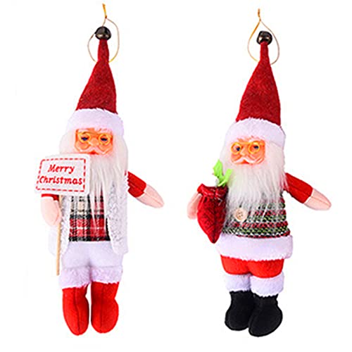 Weihnachts-Plüsch-Zwerg zum Aufhängen, Dekoration, traditionelle Handarbeit, Weihnachtsmann, Puppe, Weihnachtsbaumschmuck, Weihnachtsparty, Tischdekoration (weiß) Cover