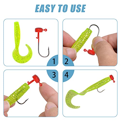 20Pcs Ned Rig Jig Heads, Mushroom Head Jig Hooks For Soft Lures Finesse Shroom Ned Rig Baits Hooks Freshwater Saltwater Weedless Jigheads Fishing Hooks 1/10Oz 1/8Oz 1/6Oz (1/10Oz (2.8G) - 20Pcs) #TOP3