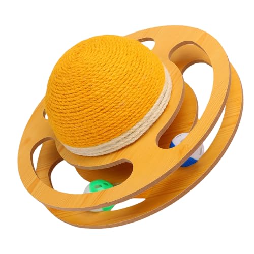 Pelota rascadora para gatos juguete de sisal resistente para morder y jugar 4