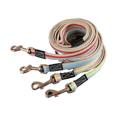 Corde de traction chien en nylon jaune à sangle large ultra résistante - 3