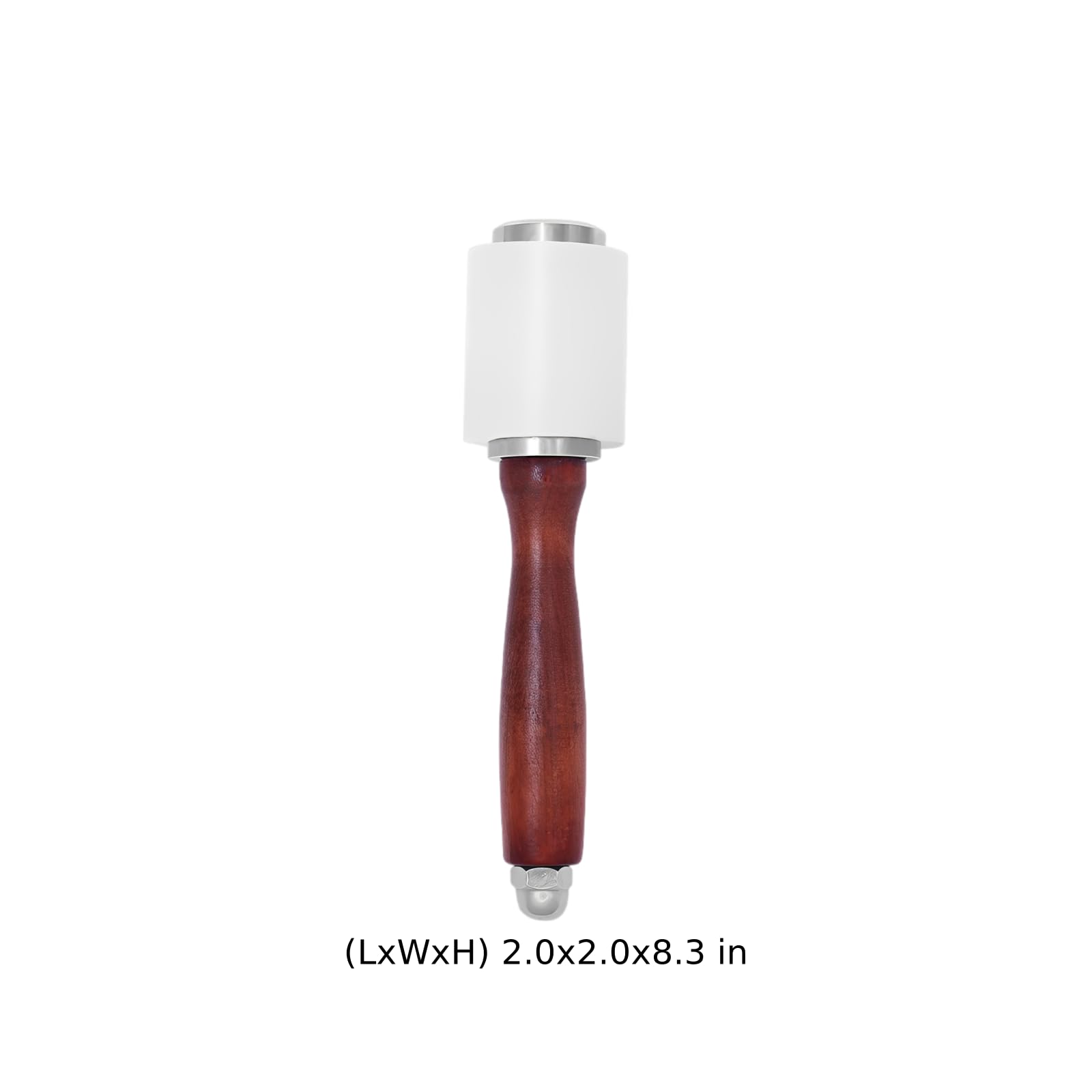 Nylon Lederhammer mit Buchenholzgriff, stabilem dickem Verbindungsstück, 8,26 x 1,96 Zoll, rutschfester komfortabler Griff, für DIY Werkzeug und Prägung, professioneller Hammer für Lederhandwerk