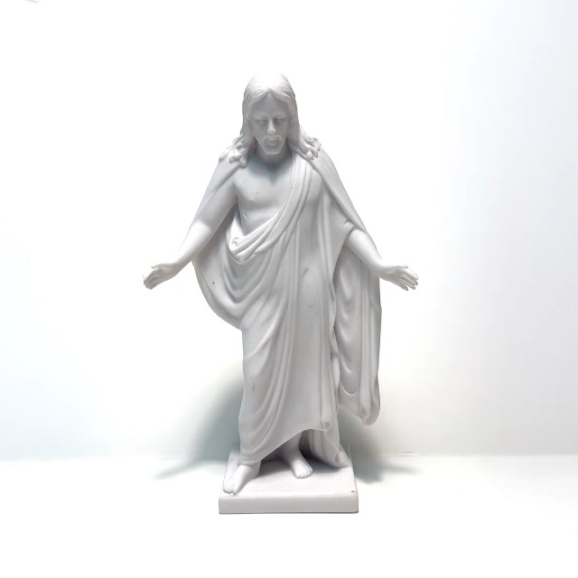 Estatua Christus Mármol Blanco Cultivado 6 pulgadas miniatura 4