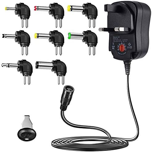 Adaptateur Secteur Universel 12W - Tension Réglable 3V à 12V Avec 8 Embouts, Pour Routeur, Caméra, LED, TV Box
