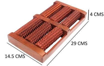 M.A Wooden Leg 6 roller Massager | Body massager Pain Relief Massager Tool for Blood Circulation in Human Body | Body Relaxation Massager | Acupressure Massager for Body