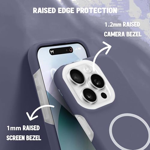Image of Kratos Soft Silicone Case Cover Compatible with iPhone 16 Pro - Everyday Comfort Protection, Wireless Magnetic Charging Case with Raised Edge Camera & Screen Protection, Shock-Resistant Design