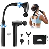 CAREKING 2-in-1 Detachable Muscle Massage Gun Deep Tissue with 20'' Extension Handle, Back and Neck Massager for Pain Relief, Handheld Massager for Shoulder Lower Back Leg Waist, FSA-HSA Eligible