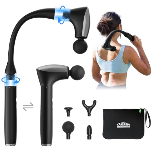 CAREKING 2-in-1 Detachable Muscle Massage Gun Deep Tissue with 20'' Extension Handle, Back and Neck...