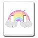 3dRose lsp_266102_2 Pastel Rainbow and Clouds Toggle Switch, Mixed
