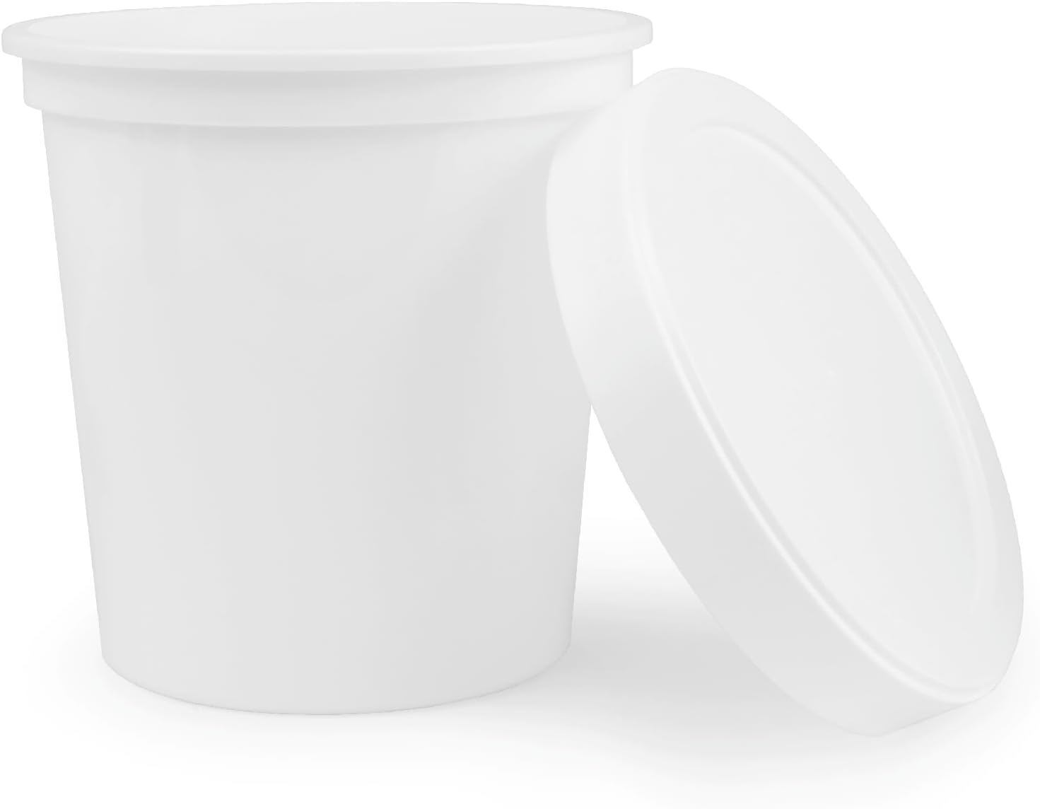 ePackageSupply 16 oz. (Pint) Containers with Lids | Food Storage Containers with Lids | Plastic Food Containers | Food Prep | Meal Prep | Freezer Containers | Food Containers (White, 20)
