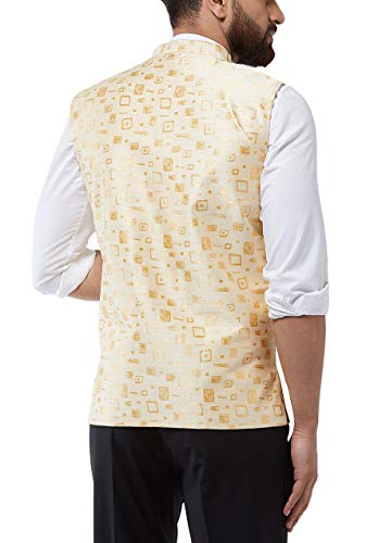 Image of SOJANYA (Since 1958 Men's Jacquard Silk Designer Waist Coat