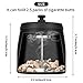 Outdoor Ashtray with Lid, Ashtrays for Cigarettes Outdoor, Ash Tray Sets for Cigarettes for Patio, Stainless Steel Windproof Ashtrays Covered Metal, Black Ashtray, Small