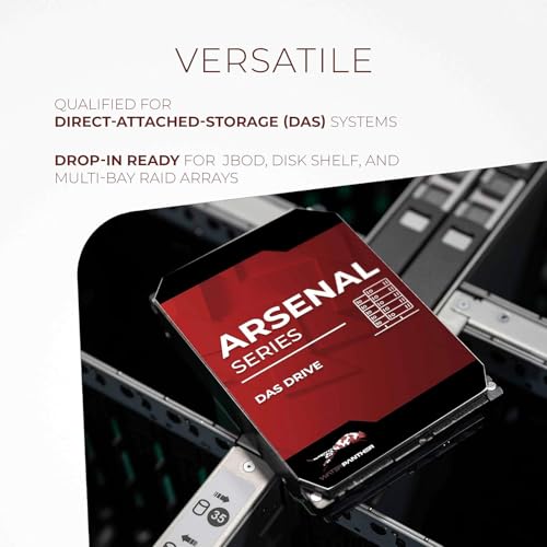 Image of Water Panther WP Arsenal 14TB SAS 12Gb /s 7200RPM 3.5-Inch DAS Hard Drive for Storage Server, Enterprise JBOD, Business RAID Workstation, Internal SAS LFF HDD (Renewed)