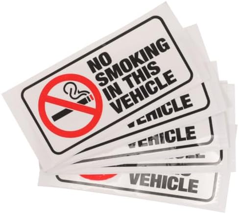 Schild Verbot Raucher Aufkleber aus PVC (5 x 15) Farbe grau - Büroschild