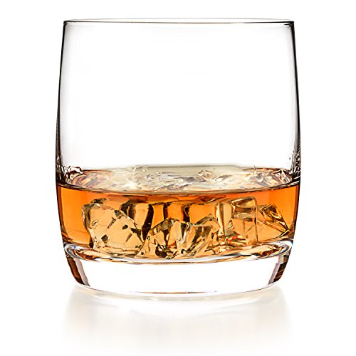 Luxbe - Scotch & Whiskey Crystal Glasses 10.1-Ounce, Set Of 4-100% Hand Blown Lead-Free - Barware Old Fashioned Cocktail Glass Cups - Elegant, Liquor Or Bourbon Tumblers #TOP2