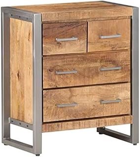 vidaXL Sideboard Side Cabinet Wooden Sideboard Standing Shelf Bookshelf Industrial Cabinet Furniture Living Room Indoor Rough Mango Wood