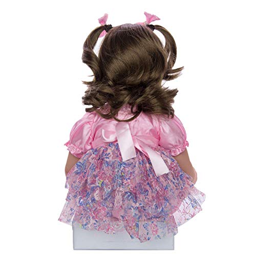 FMONH Pflegepuppen Fleckiger Mantel 24 Zoll 60 cm Braun Oder Blaue Augen Reborn Puppe Priness Girl DollWeich Vinyl… – Bild 4