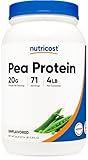 Nutricost Pea Protein Powder (4 LBS) Unflavored - 20g of Vegan Pea Protein Isolate, GMO-Free, Gluten-Free, 71 Servings