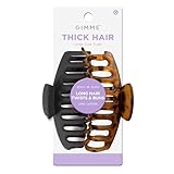 Gimme Beauty Thick Hair Claw Clips - Durable, No-Slip Design for Curly & Textured Hair - Made from Strong & Break-Resistant Recycled Plastic - Black & Tortoise
