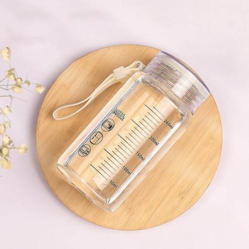 Botella de agua de vidrio portátil Healvian de 260 ml ideal para la oficina y casa 7