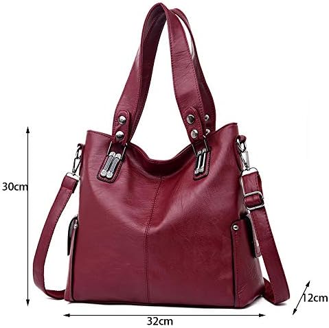 Sacmill Designer Handbags for Ladies Large Leather Purses Tote Messenger Shoulder Crossbody Top Zipper Bag