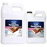 TotalBoat Clear Penetrating Epoxy Wood Sealer Stabilizer for Rot Repair and Restoration (1.5 Gallon, Cold Weather)