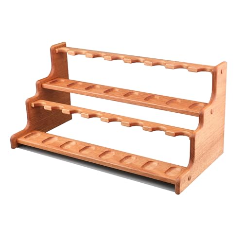 Support pour 16 pipes à tabac en bois présentoir de table - 2