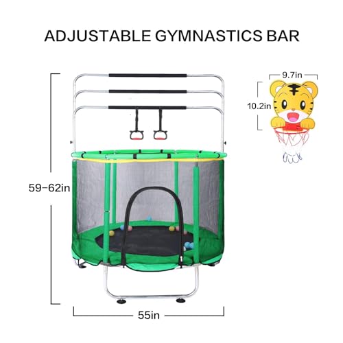 Blinworld Trampoline For Kids, Adjustable Baby Toddler Trampoline With Basketball Hoop thumb #3