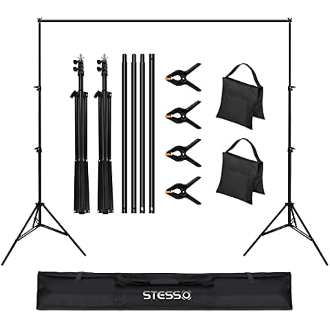 OMBAR Soporte de Fondo para Fotografía Ajustable de 2x3M Cover