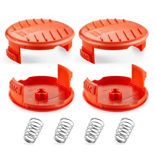 4 Couvercles de bobine et ressorts, capuchon de bobine pour BLACK+DECKER AFS (RC100P)