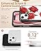 Sholbrak [3 in 1 Designed for iPhone 15 Case Red Rose Flower Floral Protective Phone Case Cover 6.1