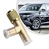 Zilimontt Brass Quick Coupler T-Adapter Valve Core for R22, R12, R134 with /4in SAE FFL Female and MFL Male Threads, AC System Access Connector for Automotive Air #5
