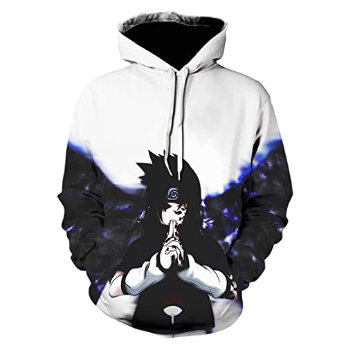 SIRWAX Jungen Hoodie 3D-Druck Japanischer Anime Motiv Pullover Fashion Kapuzenpullover XXS-4XL,A,XL Cover