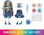 Rainbow High Rainbow Shimmers with Slime – Skyler, Blue 11” Fashion Doll, Create a Rainbow Doll, Slime Kit, Pet Bunny, Kids Gift 4+
