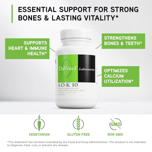 DAVINCI Labs ADK 10, Supports Bone, Heart & Immune Health,* 90 Capsules - image 3