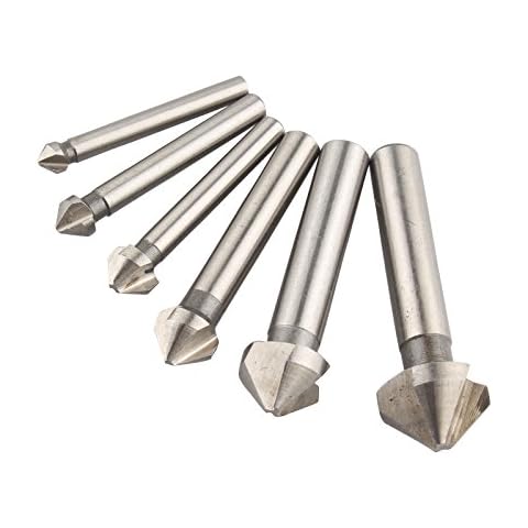 HALJIA 6 pcs HSS Countersink Drill Bit Set Cover