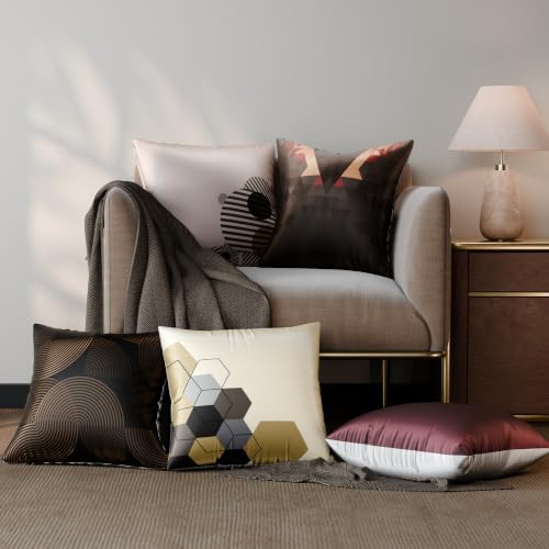Image of Stoa Paris Cushion Cover Set of 5, Home Decor for Sofa, Bed & Living Room, Digital Printed Cushion Cover 16 Inch x 16 Inch, Soft Touch Finish, Hidden Zip Closure, Cordelia's Heart - Cordelia