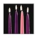 Advent Taper Candle Set of 4, Advent Candles for Advent Wreaths and Christmas Decorations, Purple, 10 Inches, by Abbey + CA Gift