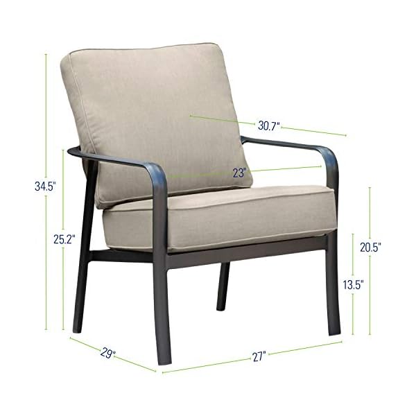 Hanover cortino outdoor club chair with plush quick drying sunbrella cushions commercial grade aluminum outdoor dining chair perfect for patio sets poolside and backyards gunmetalash  urban country home decor